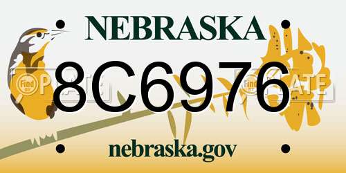 8C6976 Nebraska License Plate