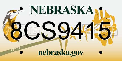 8CS9415 Nebraska License Plate