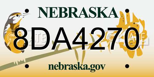 8DA4270 Nebraska License Plate