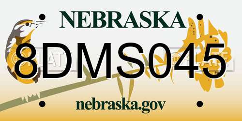 8DMS045 Nebraska License Plate