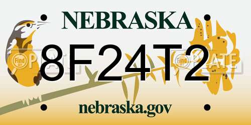 8F24T2 Nebraska License Plate