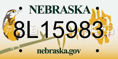 8L15983 Nebraska License Plate