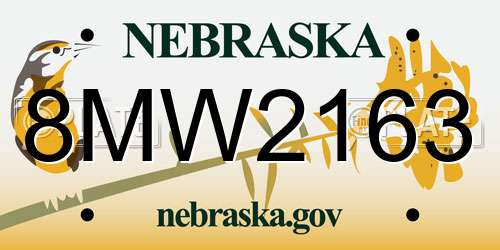 8MW2163 Nebraska License Plate