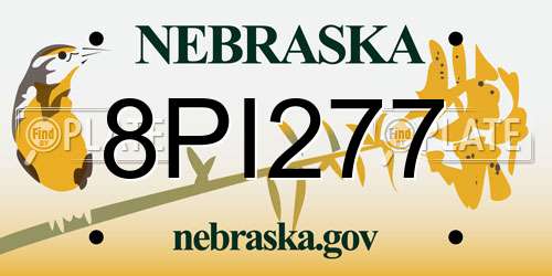 8PI277 Nebraska License Plate