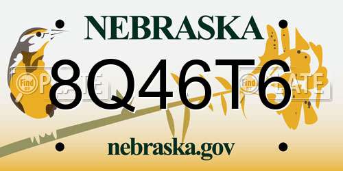 8Q46T6 Nebraska License Plate