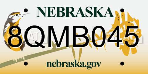8QMB045 Nebraska License Plate