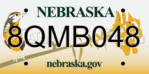 8QMB048 Nebraska License Plate
