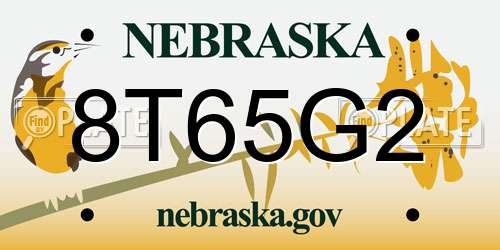 8T65G2 Nebraska License Plate