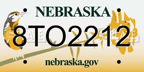 8TO2212 Nebraska License Plate
