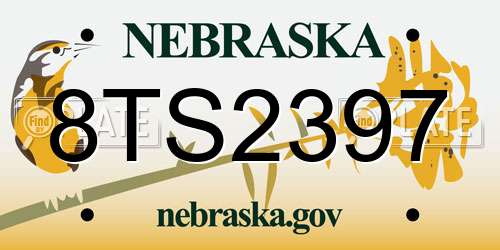 8TS2397 Nebraska License Plate