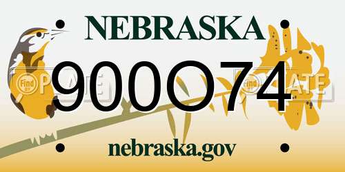 900O74 Nebraska License Plate