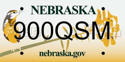 900QSM Nebraska License Plate
