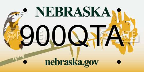 900QTA Nebraska License Plate