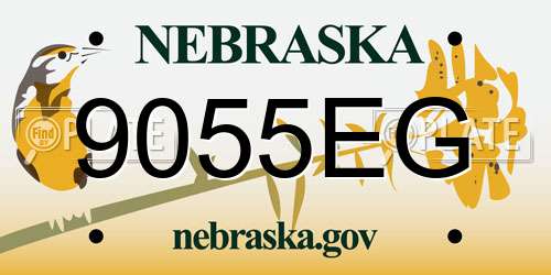 9055EG Nebraska License Plate