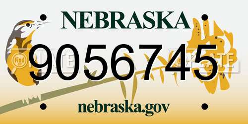 9056745 Nebraska License Plate
