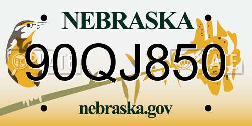 90QJ850 Nebraska License Plate