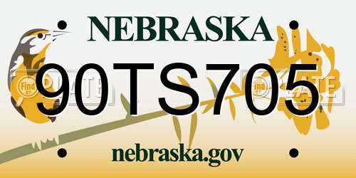 90TS705 Nebraska License Plate