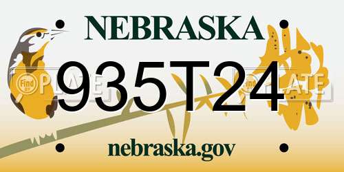 935T24 Nebraska License Plate