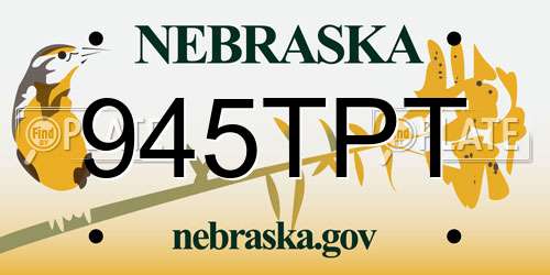 945TPT Nebraska License Plate
