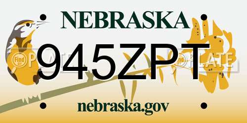 945ZPT Nebraska License Plate