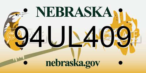 94UL409 Nebraska License Plate