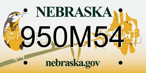 950M54 Nebraska License Plate