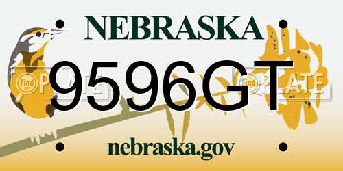 9596GT Nebraska License Plate