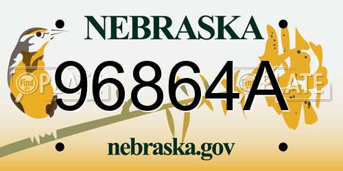 96864A Nebraska License Plate