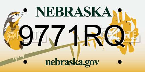 9771RQ Nebraska License Plate