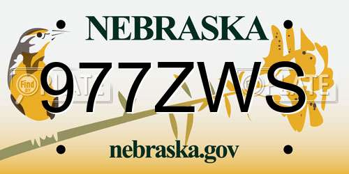 977ZWS Nebraska License Plate