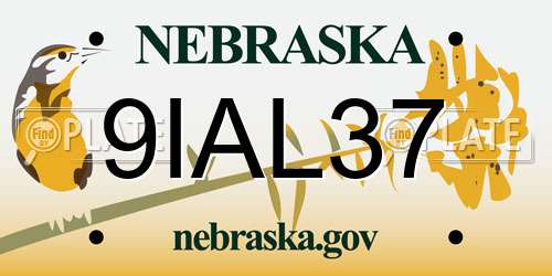 9IAL37 Nebraska License Plate