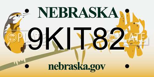 9KIT82 Nebraska License Plate