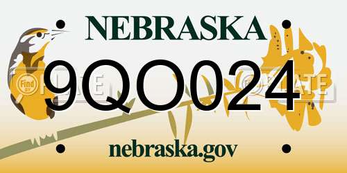 9QO024 Nebraska License Plate