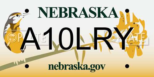 A10LRY Nebraska License Plate