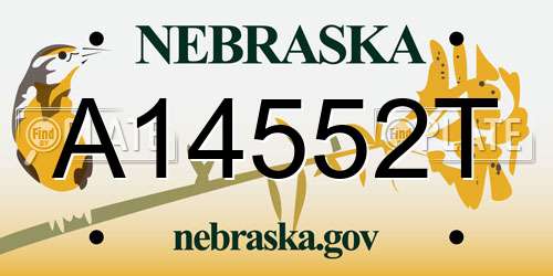 A14552T Nebraska License Plate