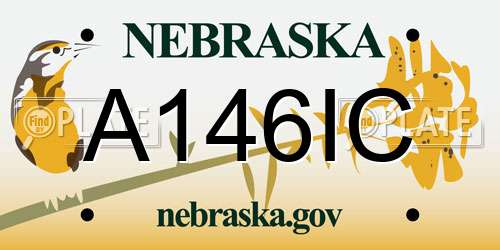 A146IC Nebraska License Plate