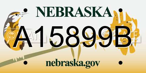A15899B Nebraska License Plate