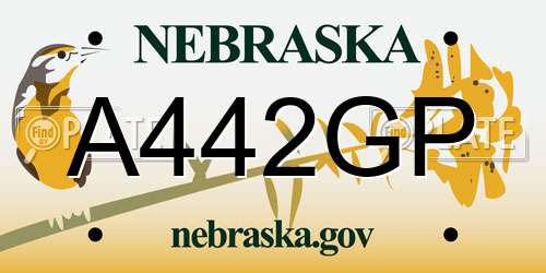 A442GP Nebraska License Plate