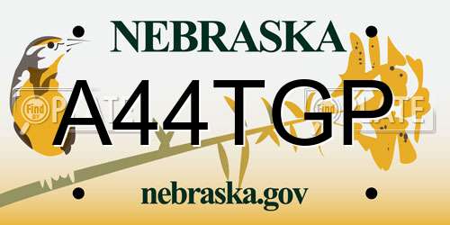 A44TGP Nebraska License Plate