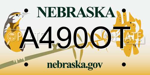A490OT Nebraska License Plate