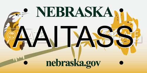AAITASS Nebraska License Plate