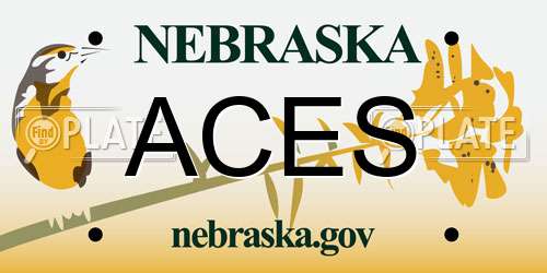 ACES Nebraska License Plate