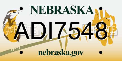 ADI7548 Nebraska License Plate