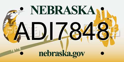 ADI7848 Nebraska License Plate