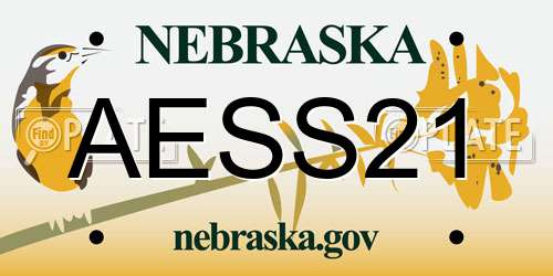 AESS21 Nebraska License Plate