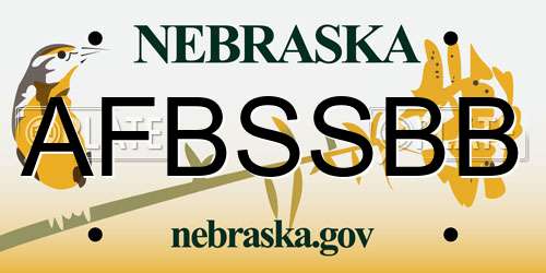 AFBSSBB Nebraska License Plate