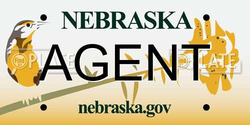 AGENT Nebraska License Plate