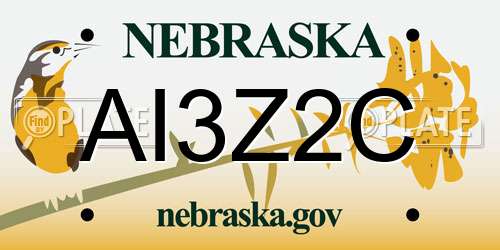 AI3Z2C Nebraska License Plate