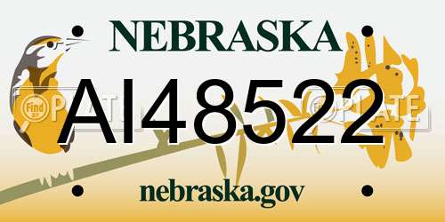 AI48522 Nebraska License Plate