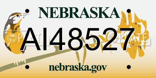 AI48527 Nebraska License Plate